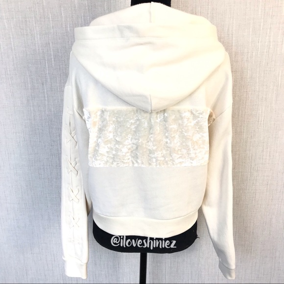 •Victoria's Secret PINK• Velvet Crop Hoodie S - Picture 3 of 6